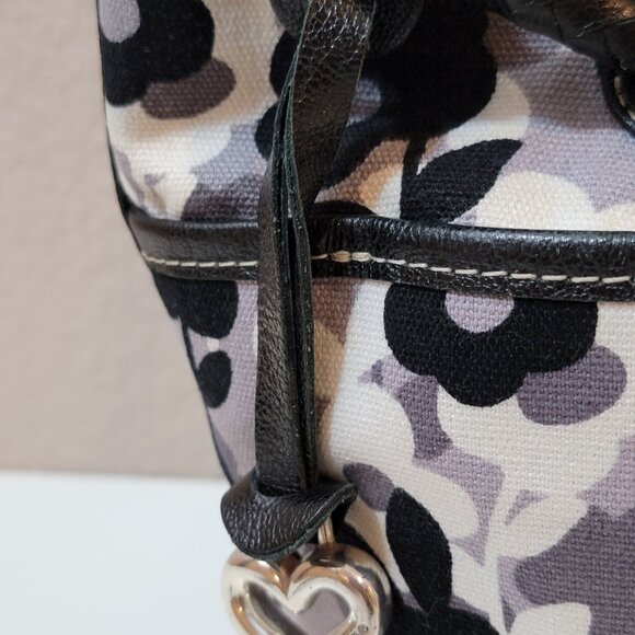 Brighton Floral Canvas Tote Bag • Braided Handles • Magnetic Closure - Picture 9 of 12